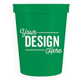 16 oz. Plastic Stadium Cup - Color: Green