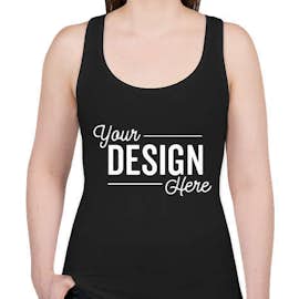 Next Level Women's Slim Fit Jersey Racerback Tank - Color: Black