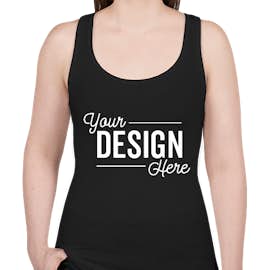 Next Level Women's Slim Fit Jersey Racerback Tank - Color: Black