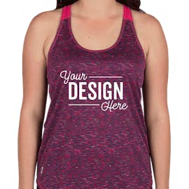 Holloway Women's Space Dye Racerback Tank - Color: Power Purple / Power Pink
