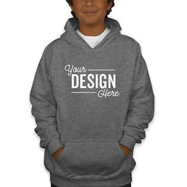 Gildan Youth Midweight 50/50 Pullover Hoodie - Color: Graphite Heather