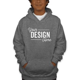 Gildan Youth Midweight 50/50 Pullover Hoodie - Color: Graphite Heather