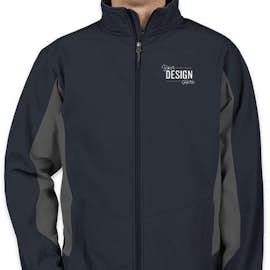 Port Authority Colorblock Soft Shell Jacket - Color: Dress Blue Navy / Battleship Grey