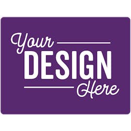 Full Color 4 in. x 3 in. Round Corner Rectangle Vinyl Decal - Color: Team Purple