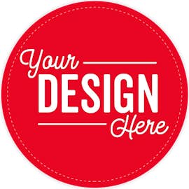 Full Color 4 in. Circle Vinyl Decal - Color: Red