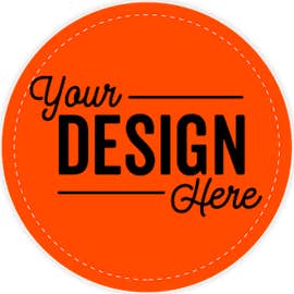Full Color 3 in. Circle Vinyl Decal - Color: Orange