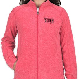 Port Authority Women's Heather Microfleece Full Zip Jacket - Color: Pink Raspberry Heather