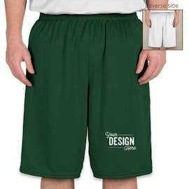 High Five Competition Reversible Basketball Shorts - Color: Forest / White