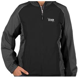 Core 365 Women's Colorblock Lightweight Full Zip Jacket - Color: Black / Carbon