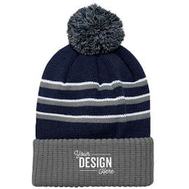 Richardson Stripe Cuffed Beanie - Color: Navy / Grey / White
