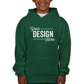 Hanes Youth EcoSmart 50/50 Pullover Hoodie - Color: Deep Forest