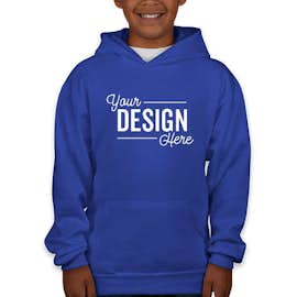 Hanes Youth EcoSmart 50/50 Pullover Hoodie - Color: Deep Royal