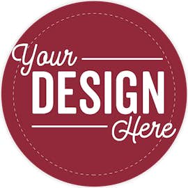 Full Color 2 in. Circle Vinyl Decal - Color: Maroon