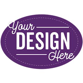 Full Color 3 in. x 2 in. Oval Roll Labels (500 per roll) - Color: Team Purple