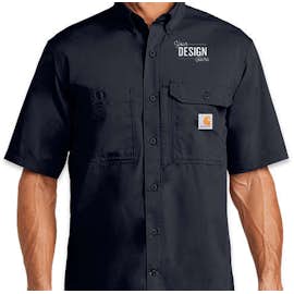Carhartt Force Ridgefield Short Sleeve Casual Shirt - Color: Navy
