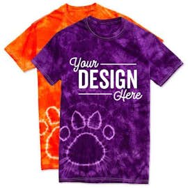 Dyenomite Paw Print Tie-Dye T-shirt